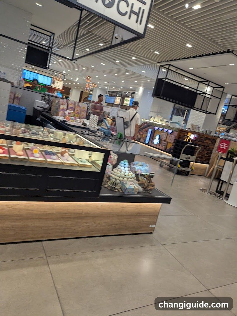 Interior of a food court or market area