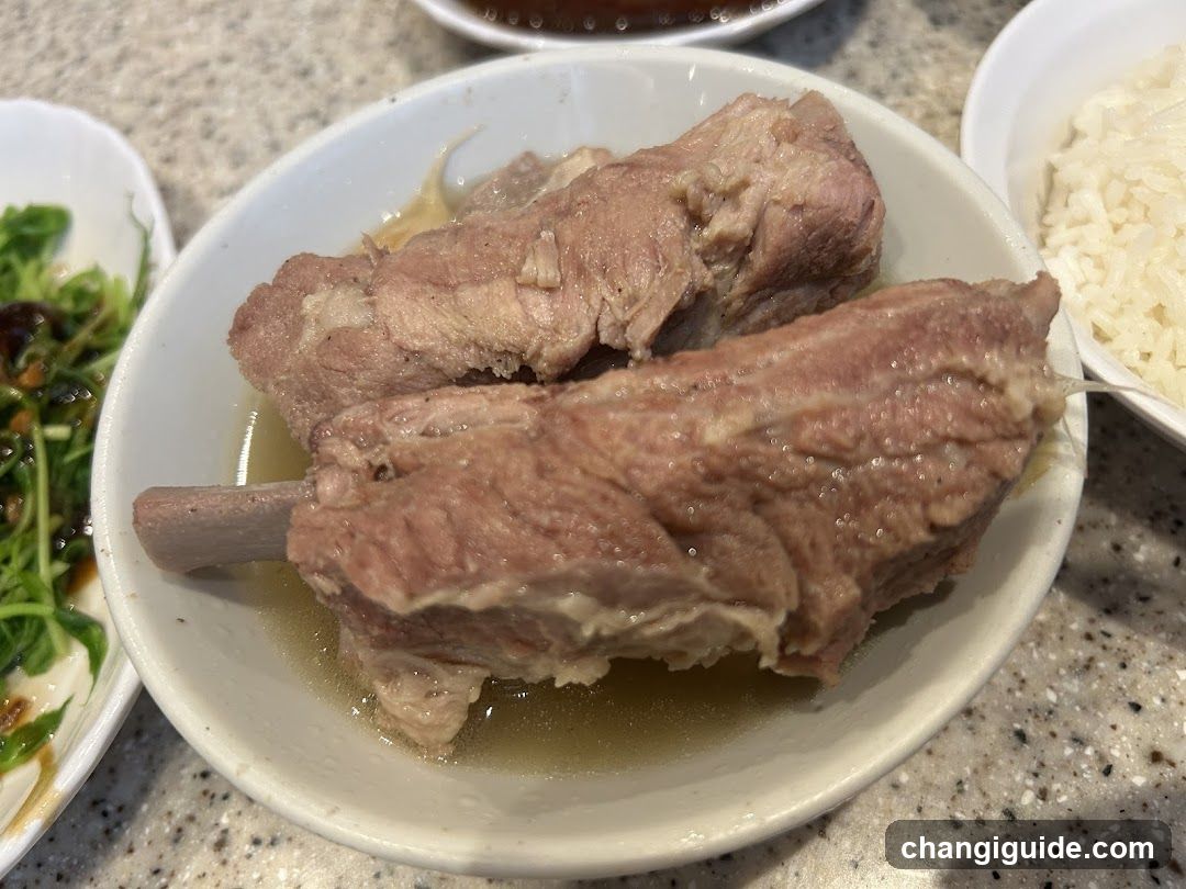 Braised Pork Ribs with Rice and Side Dish