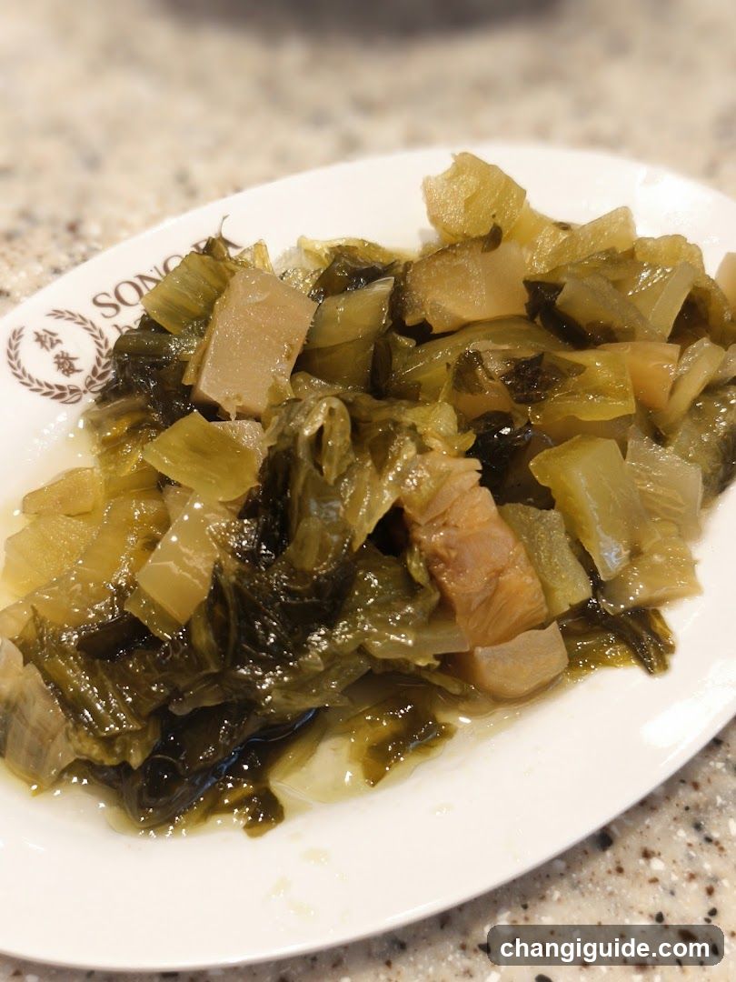 Stir-fried preserved vegetables with pork belly