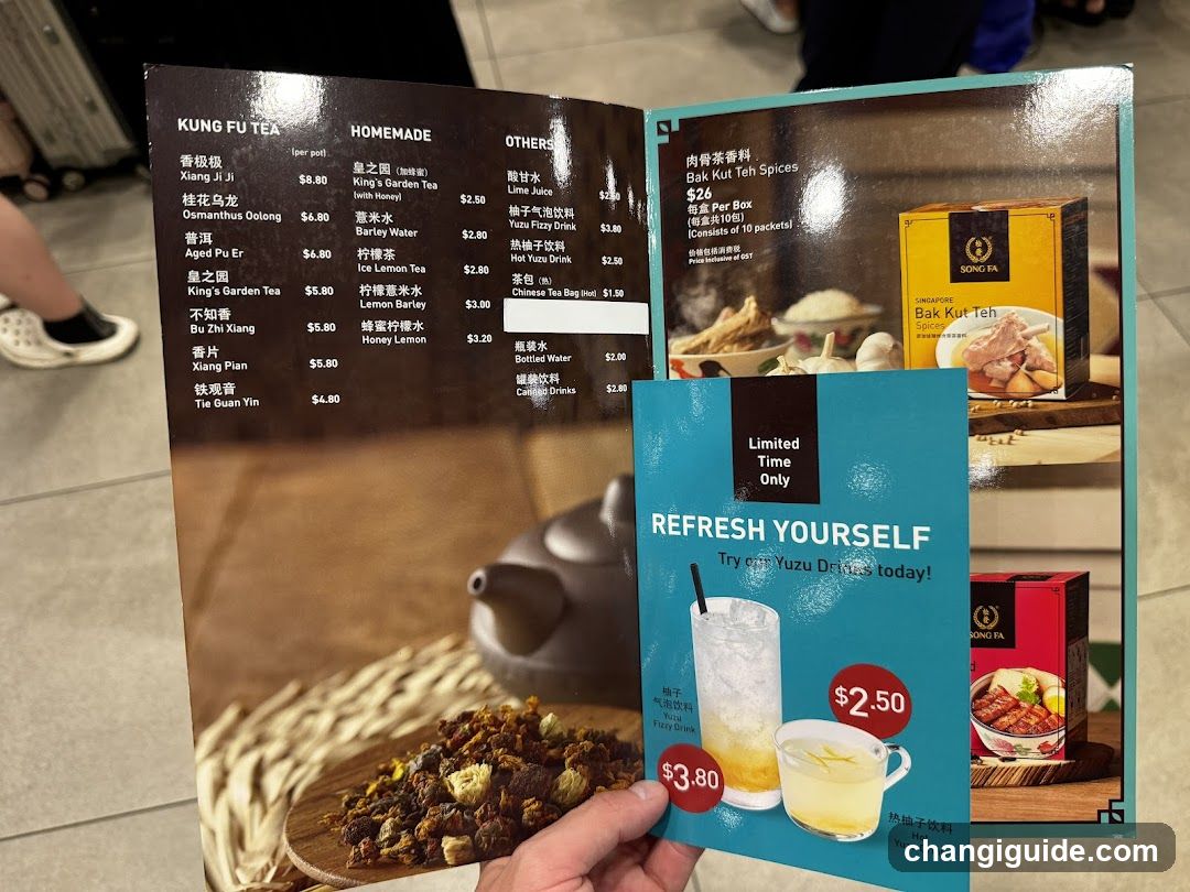 Tea Menu Display