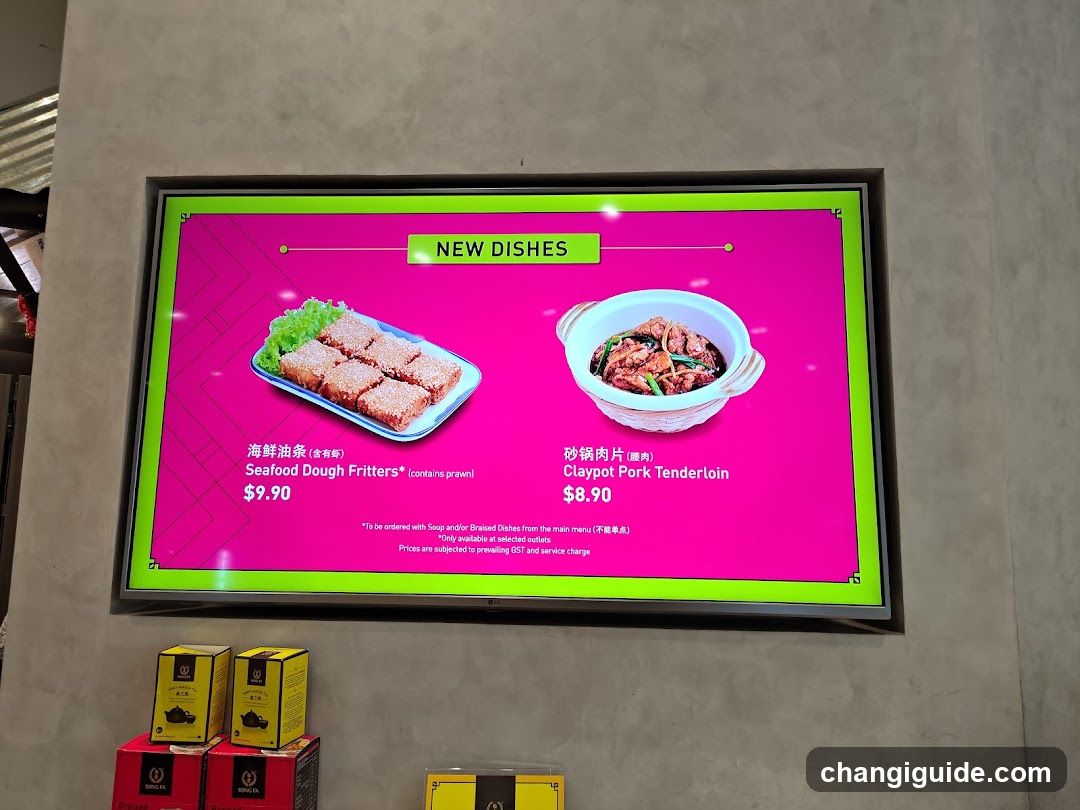 New Dishes Display Board