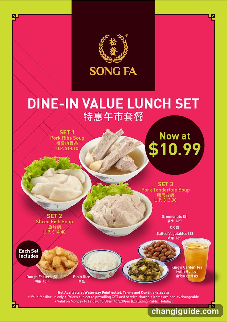 Song Fa Dine-In Value Lunch Set Flyer