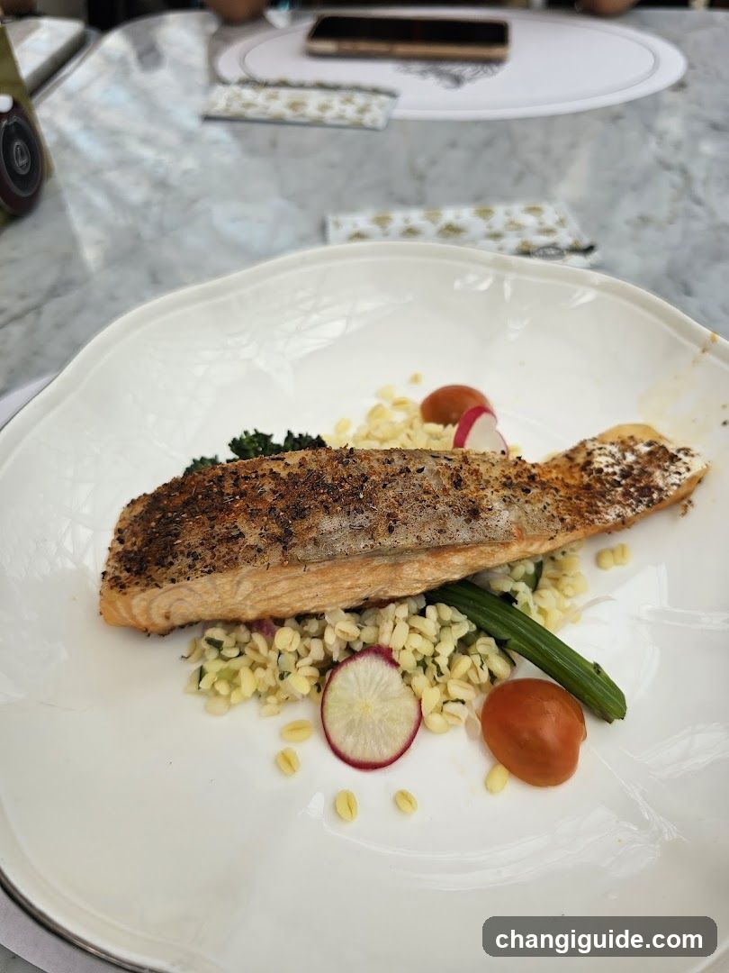 Grilled Salmon with Corn Salad