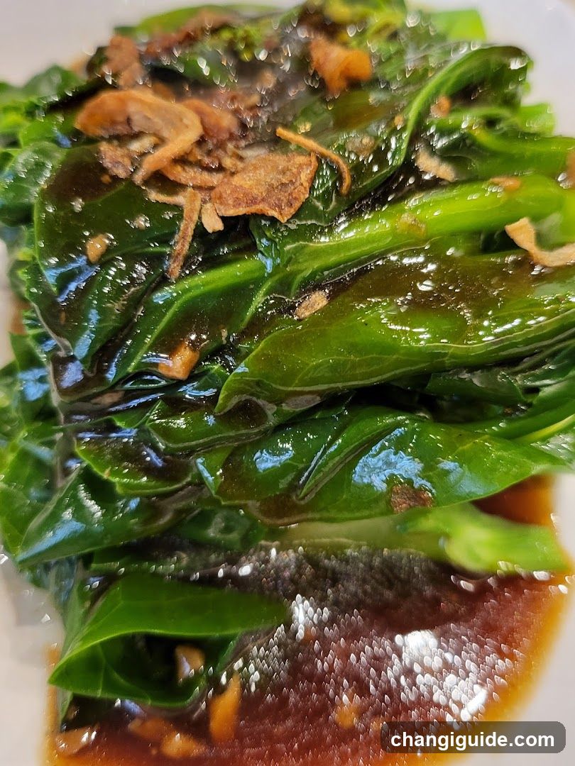 Stir-fried Greens with Crispy Toppings
