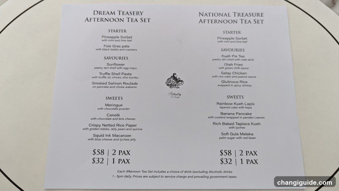 Afternoon Tea Set Menu