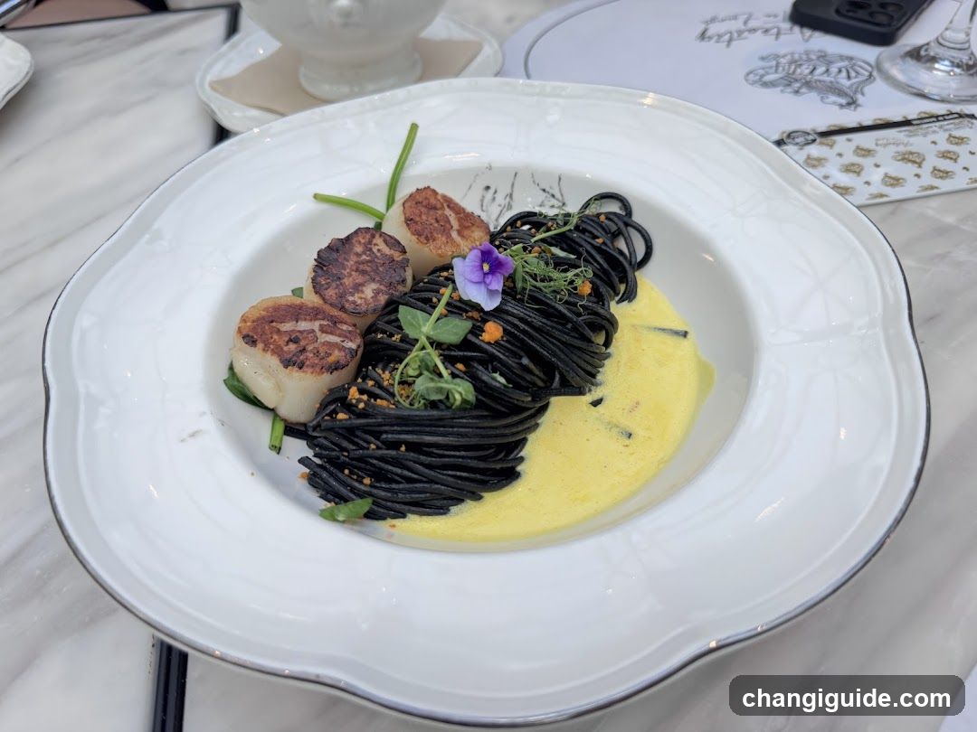 Black Pasta with Scallops