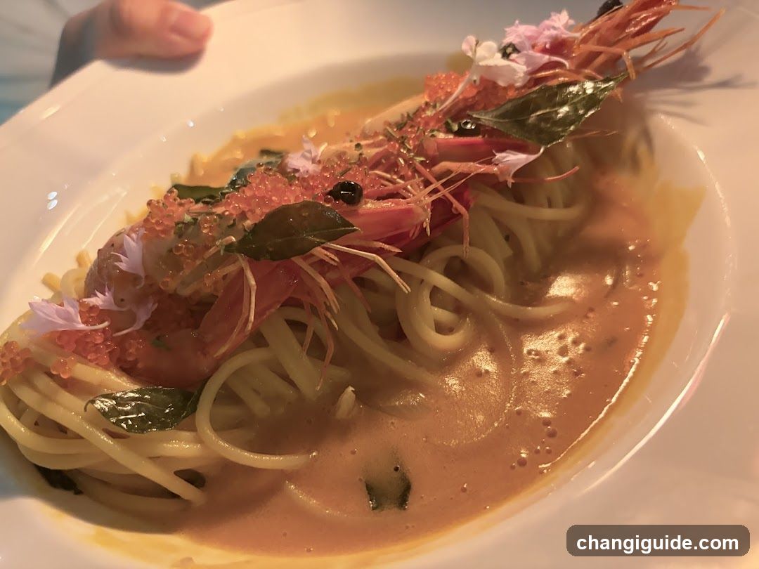 Pasta with Shrimp and Caviar
