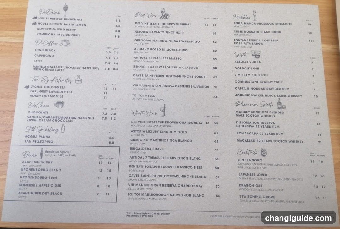 Bar Menu