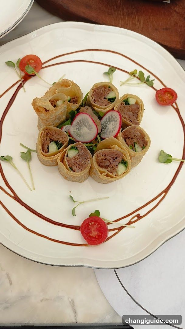 Beef and Cucumber Rolls with Radish Slices