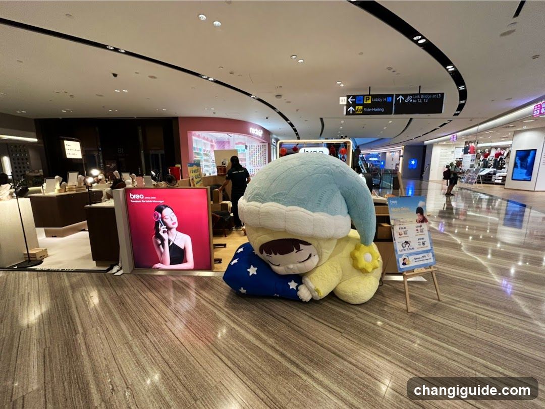 Mall Interior with Mascot Display