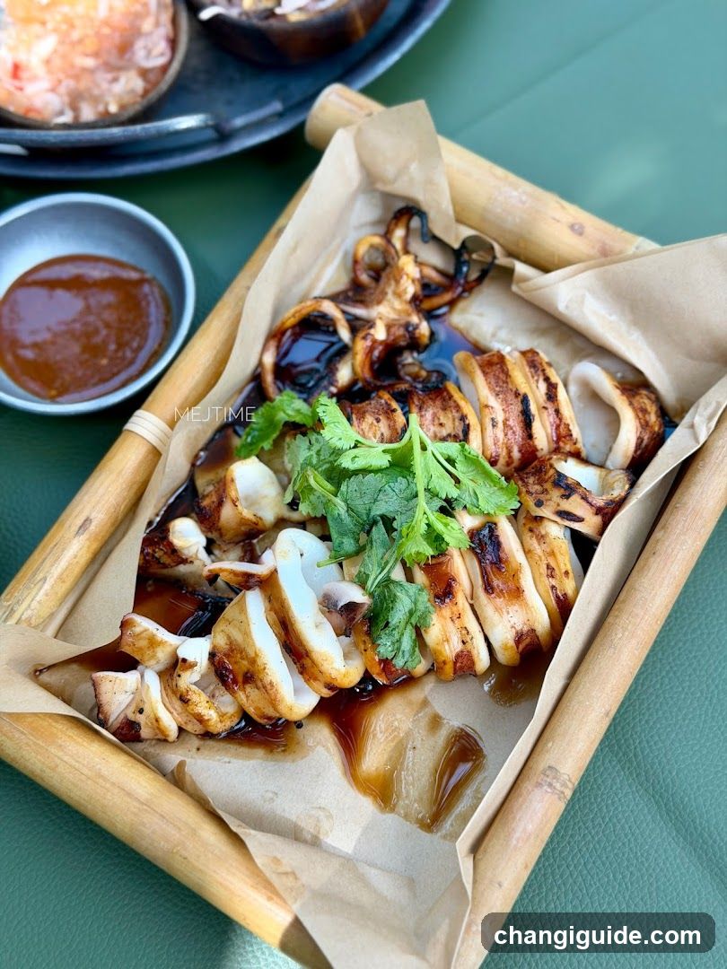 Grilled Squid with Sauce