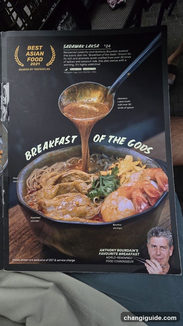 Sarawak Laksa Menu Page