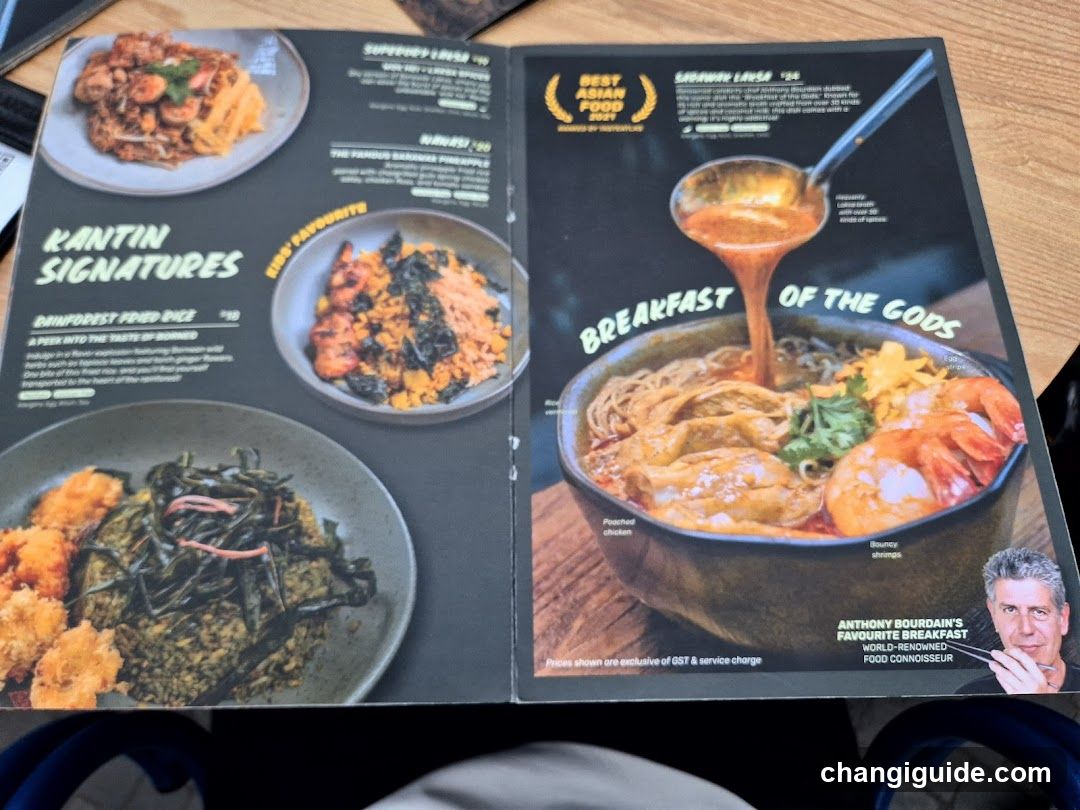 Breakfast of the Gods & Kantin Signatures Menu