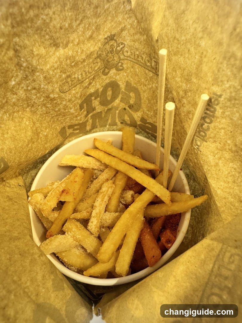 Fries in a paper bag