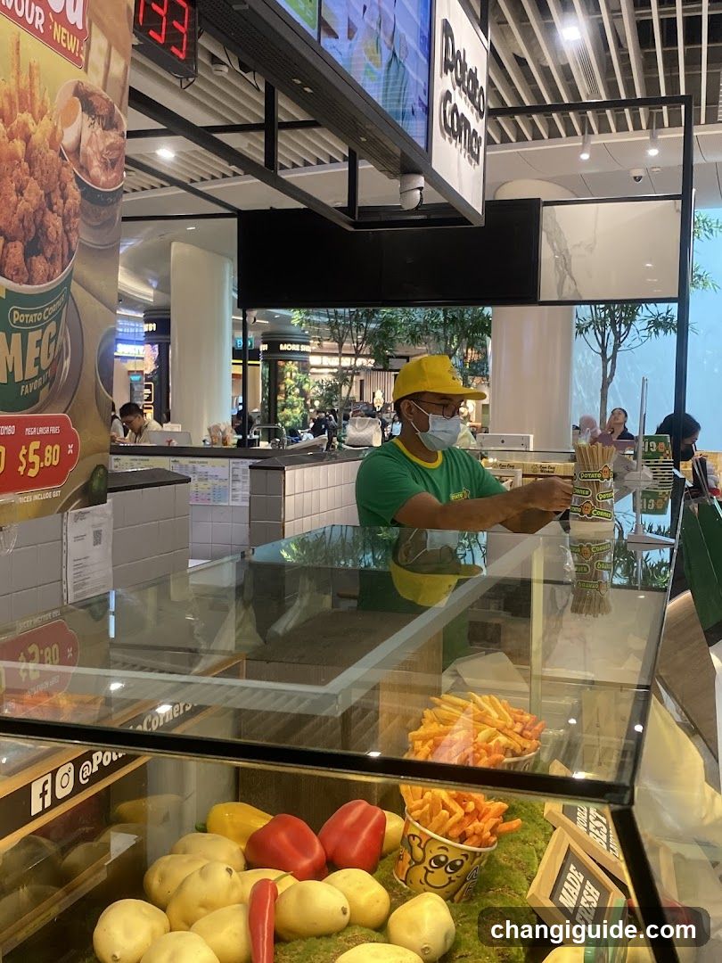 Potato Corner Food Stall Interior