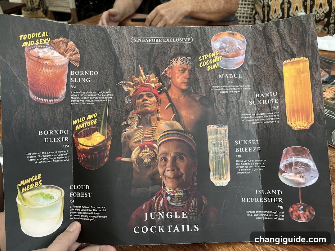 Singapore Exclusive Jungle Cocktails Menu