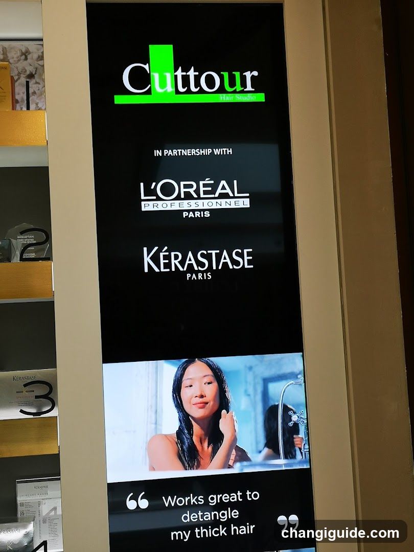 Cuttour Hair Studio Ad Display