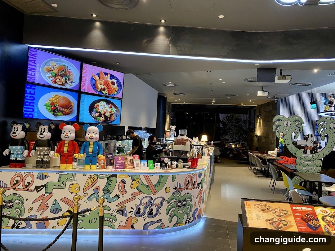 Burger King Interior with Decorative Counter