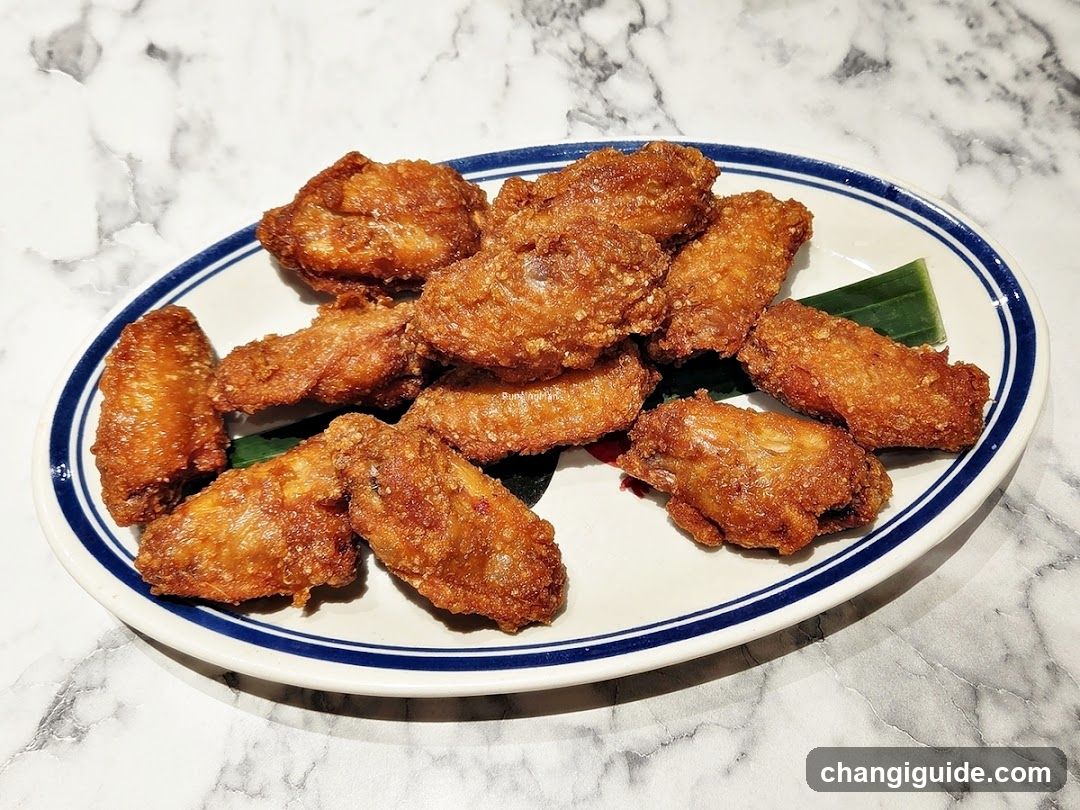 Fried Chicken Wings on a Plate