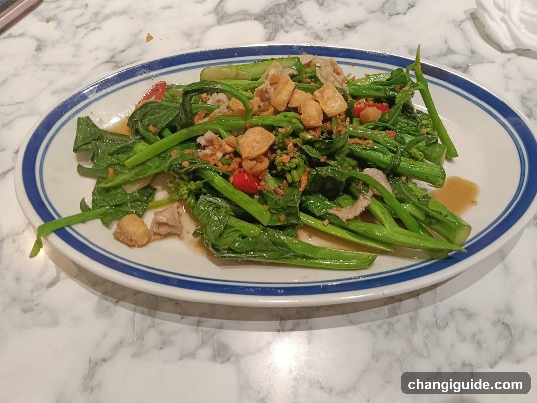 Stir-fried Greens with Crispy Tofu and Garlic