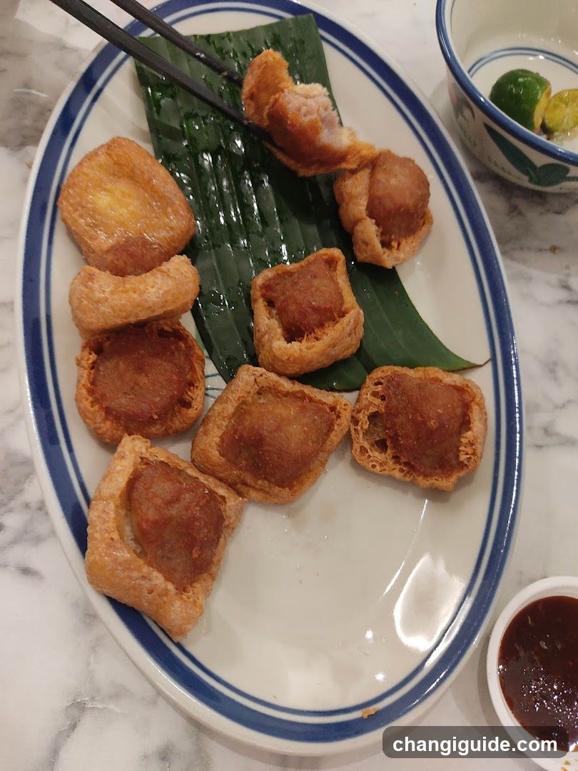 Fried Meatballs on Banana Leaf