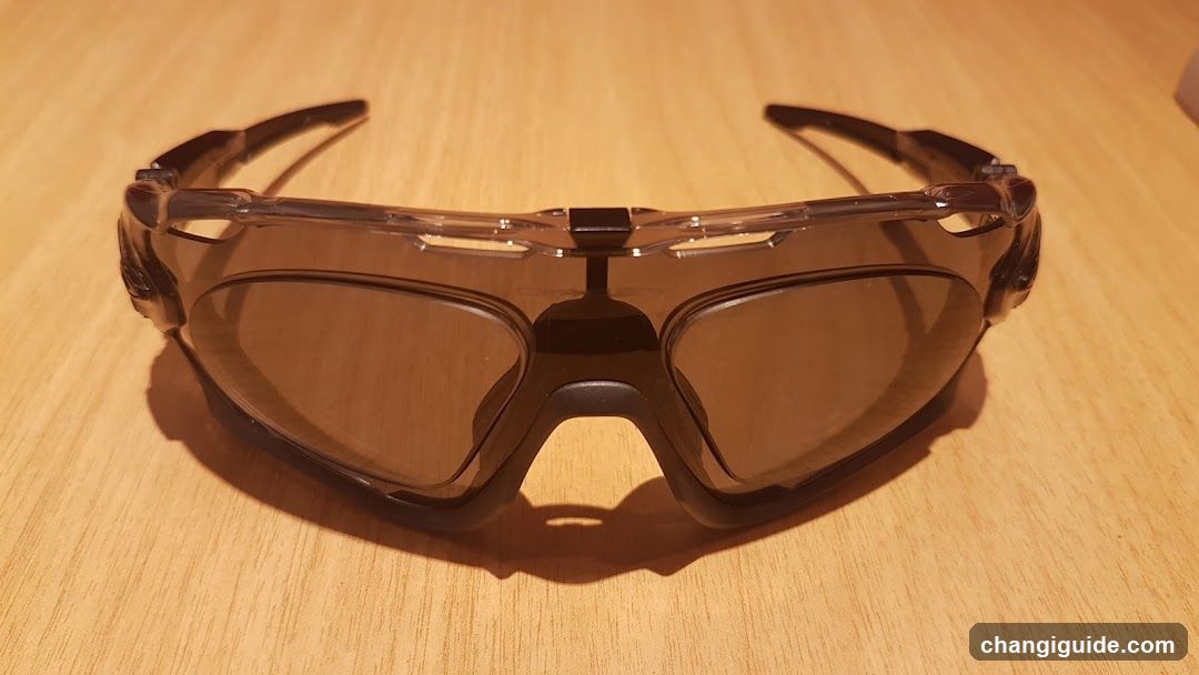 Safety Glasses on Wooden Surface