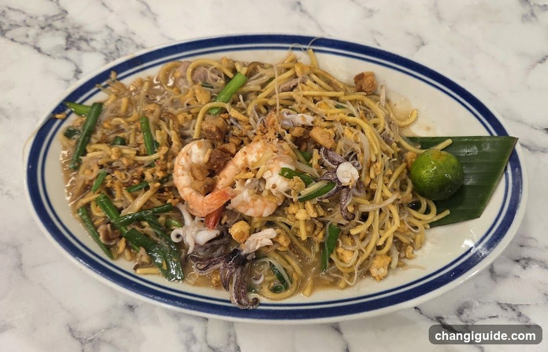 Seafood Noodles with Shrimp and Squid