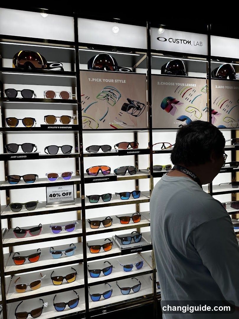 Oakley Sunglasses Display Wall