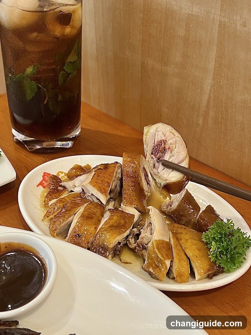 Roasted Chicken with Sauce and Drink