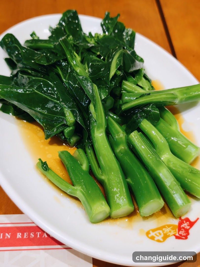 Steamed Chinese Greens with Sauce