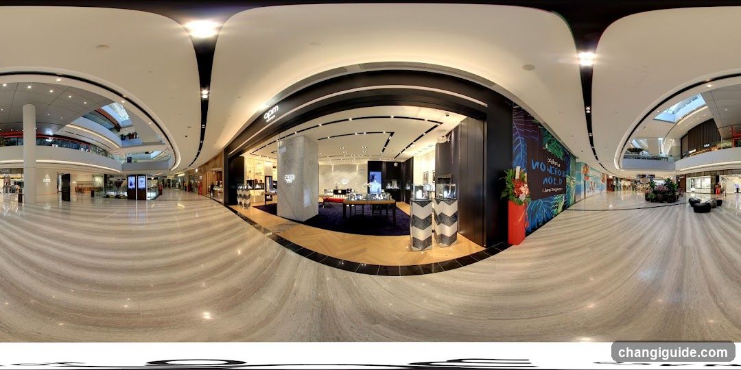 Shopping Mall Interior with Storefronts