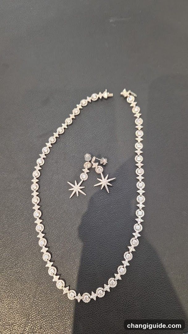 Jewelry Set with Star and Diamond Design
