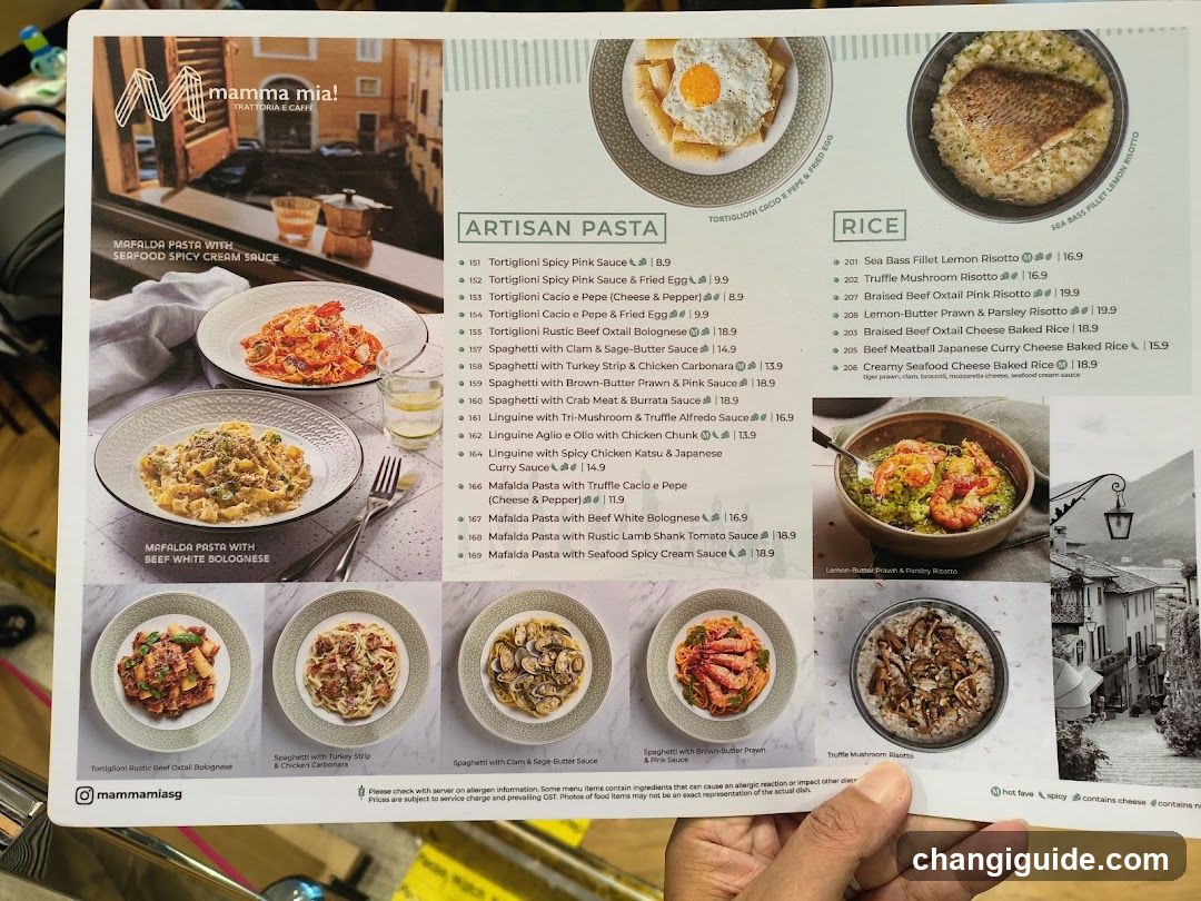 Mamma Mia! Menu