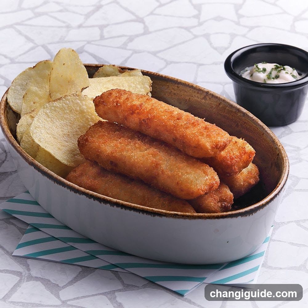 Fried Fish and Chips with Dip