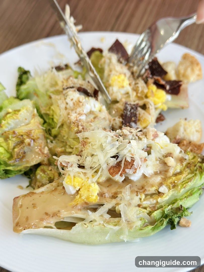 Caesar Salad with Croutons and Dressing