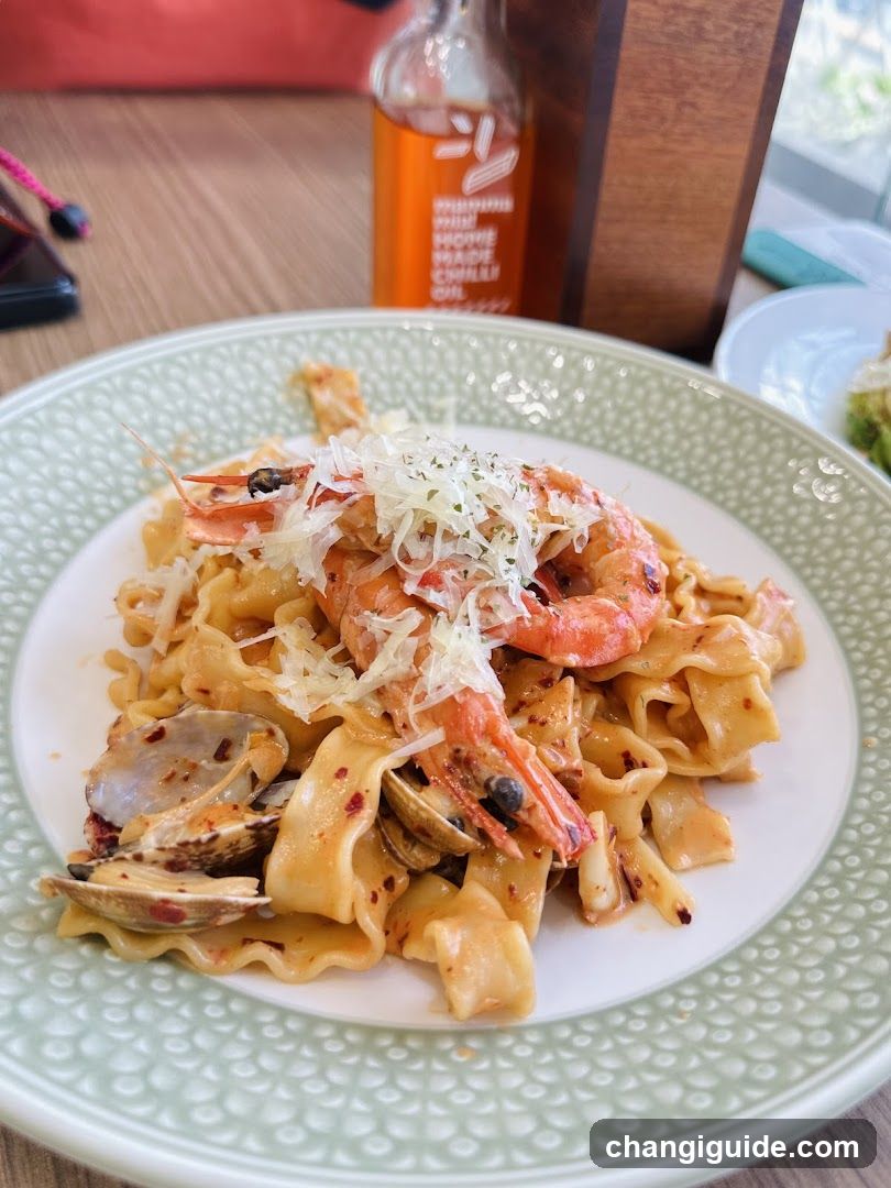 Shrimp and Clam Pasta with Chili Oil