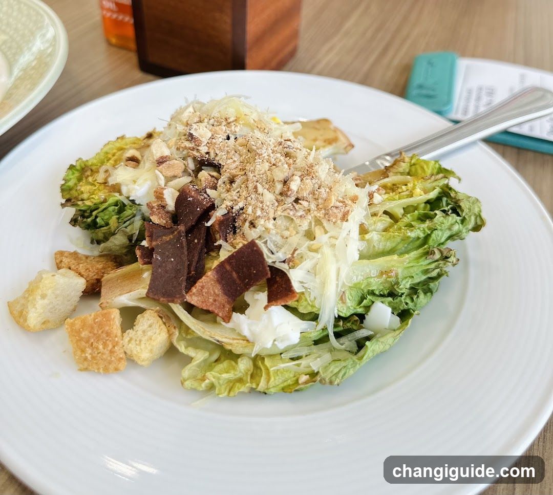 Caesar Salad with Croutons and Dressing