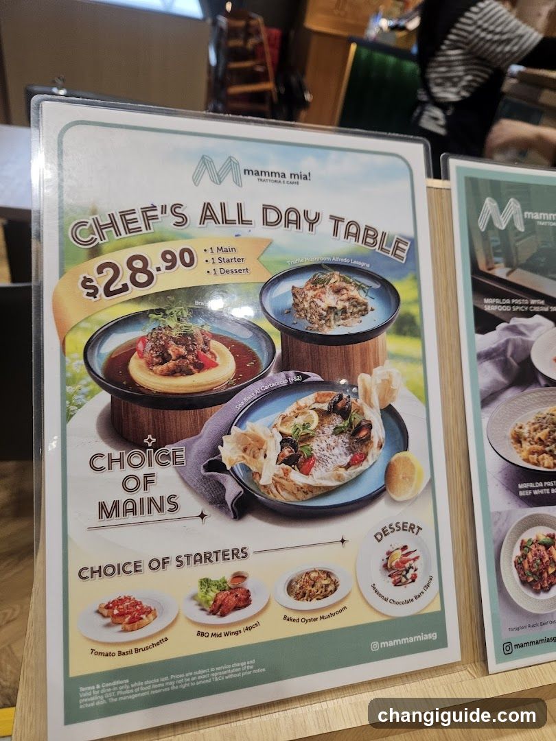Chef's All Day Table Menu