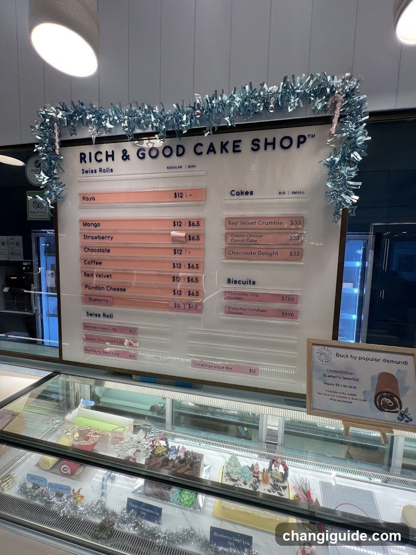 Rich & Good Cake Shop Menu Board