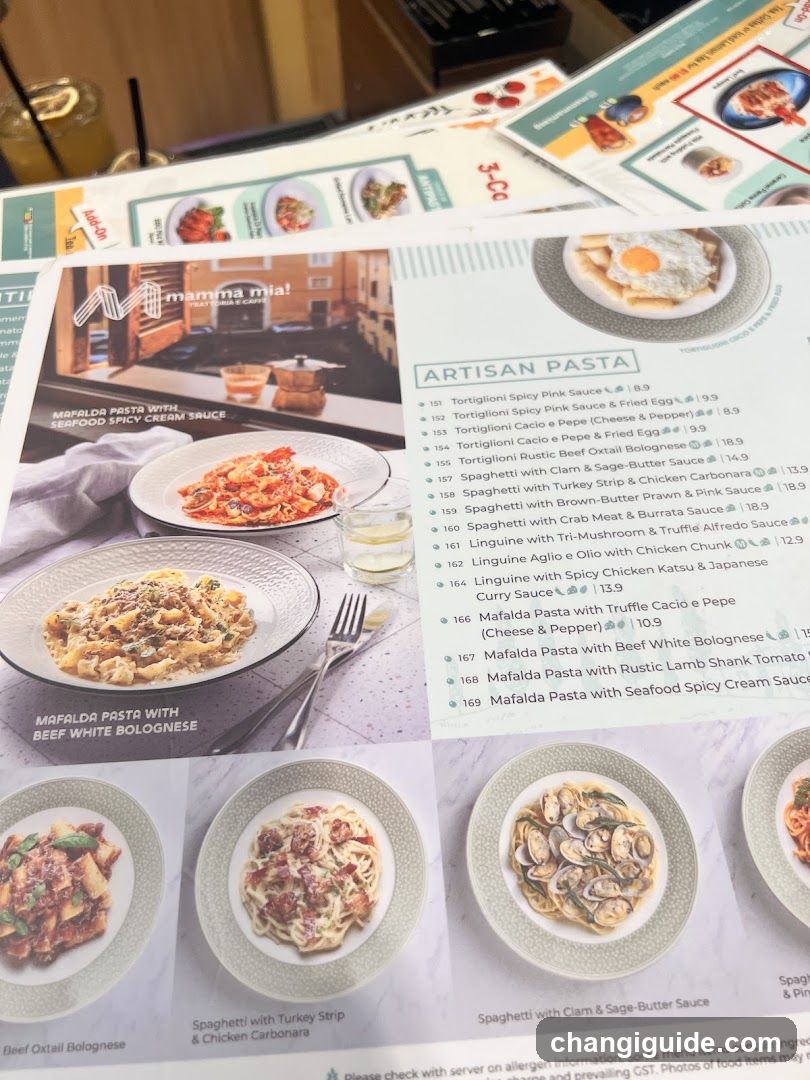 Mamma Mia! Restaurant Menu and Interior