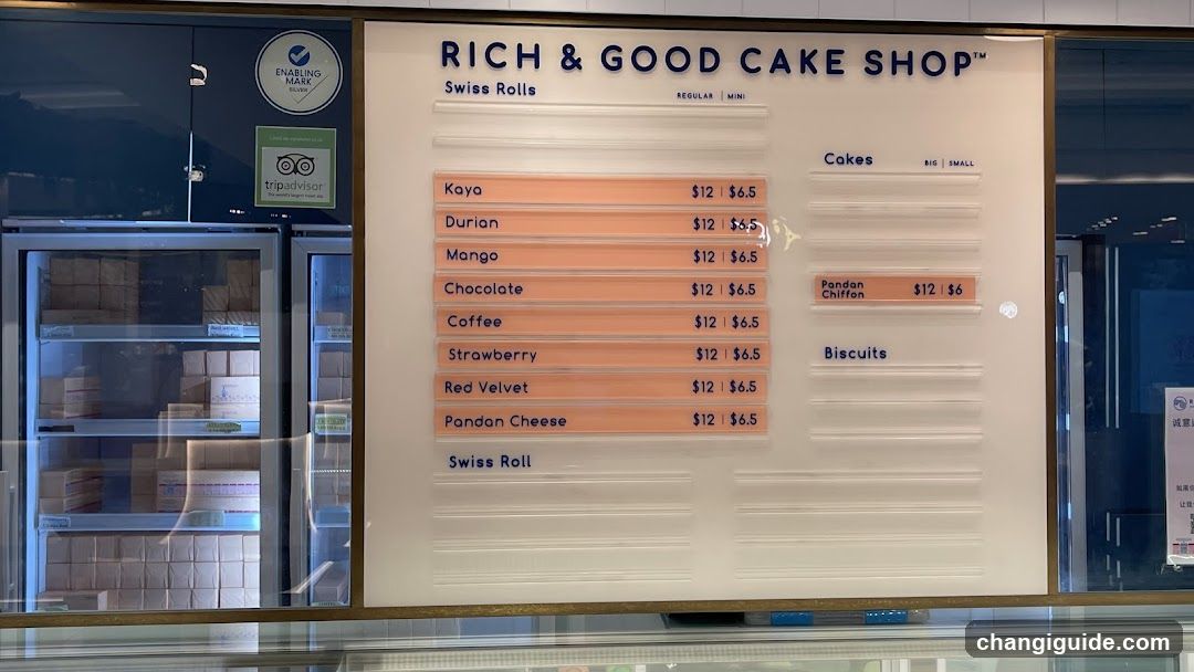 Rich & Good Cake Shop Menu Board