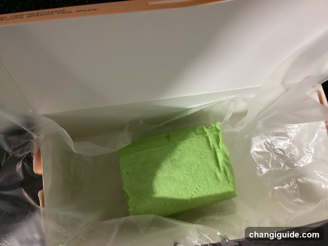 Green Cake in Box