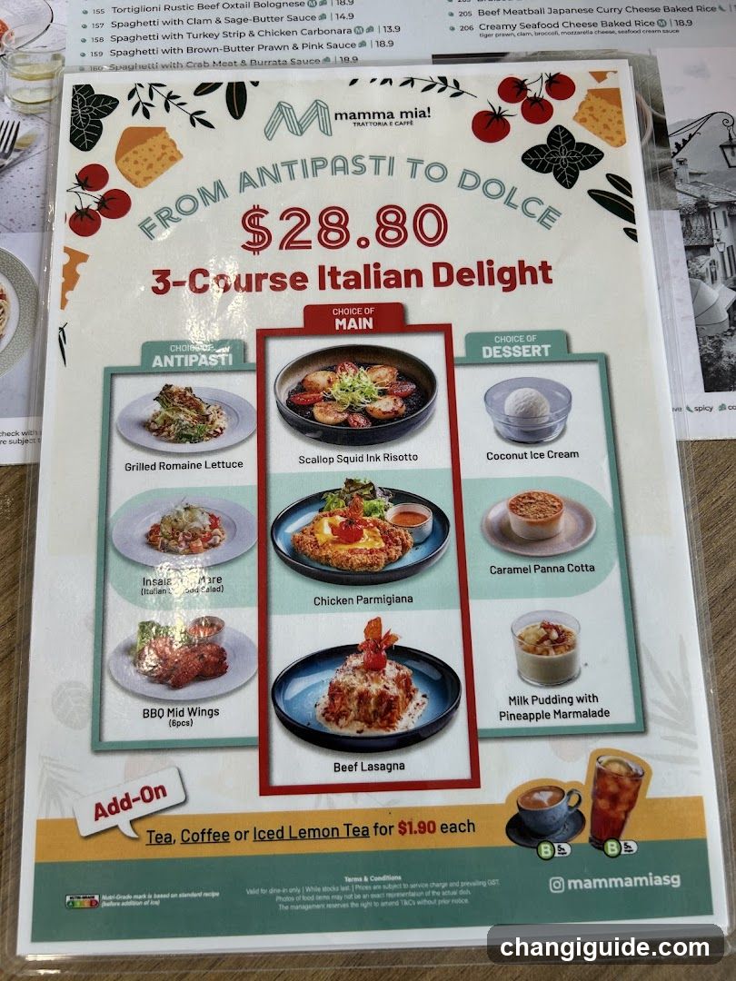 Mamma Mia! 3-Course Italian Delight Menu