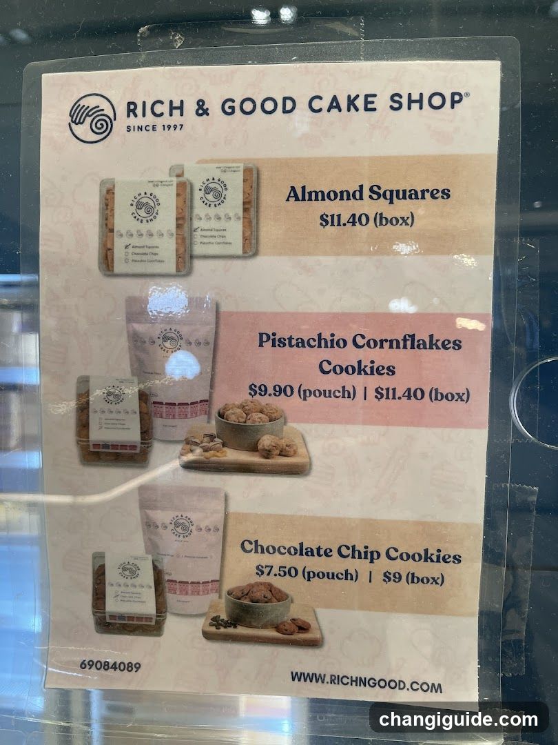 Rich & Good Cake Shop Menu