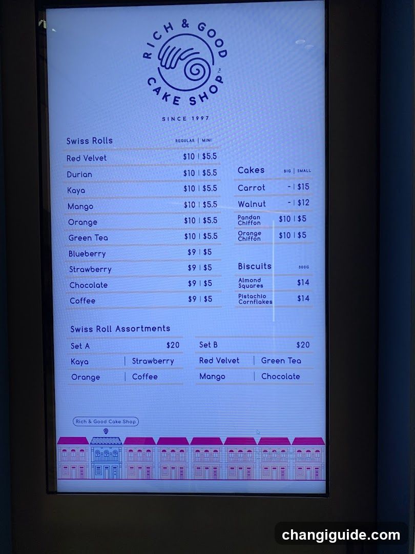 Rich & Good Cake Shop Menu Board