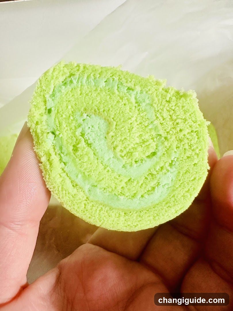 Green Swirl Cake Roll