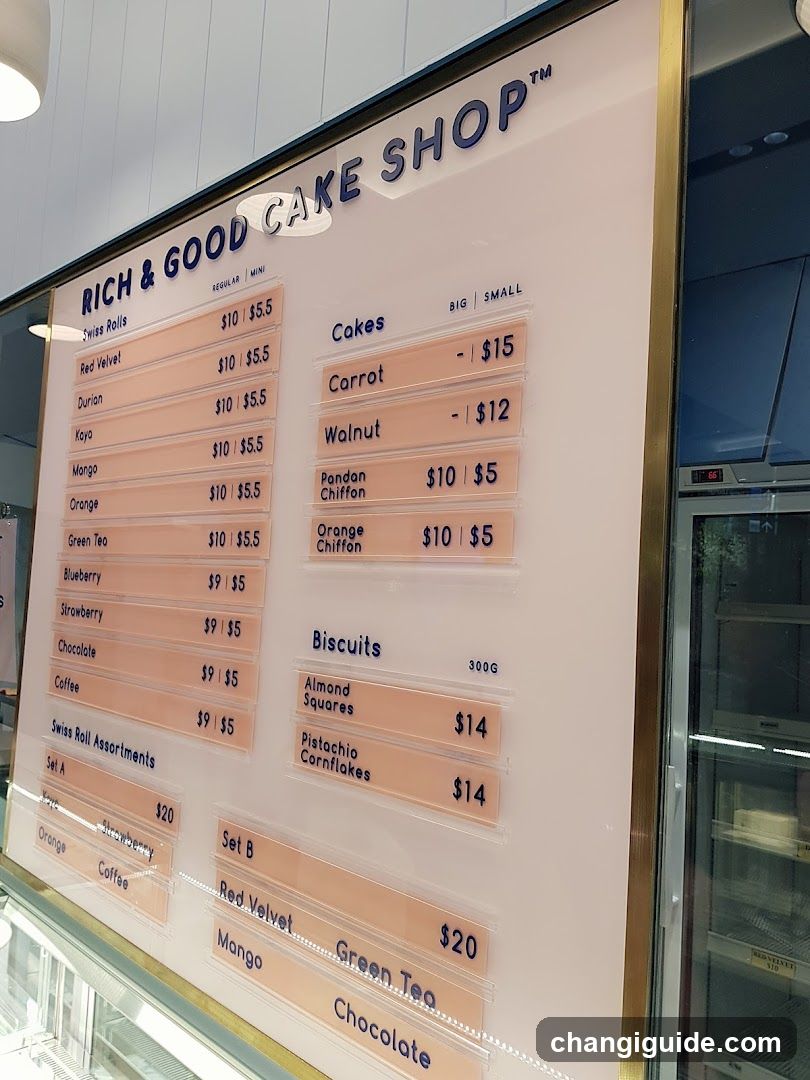 Rich & Good Cake Shop Menu Board