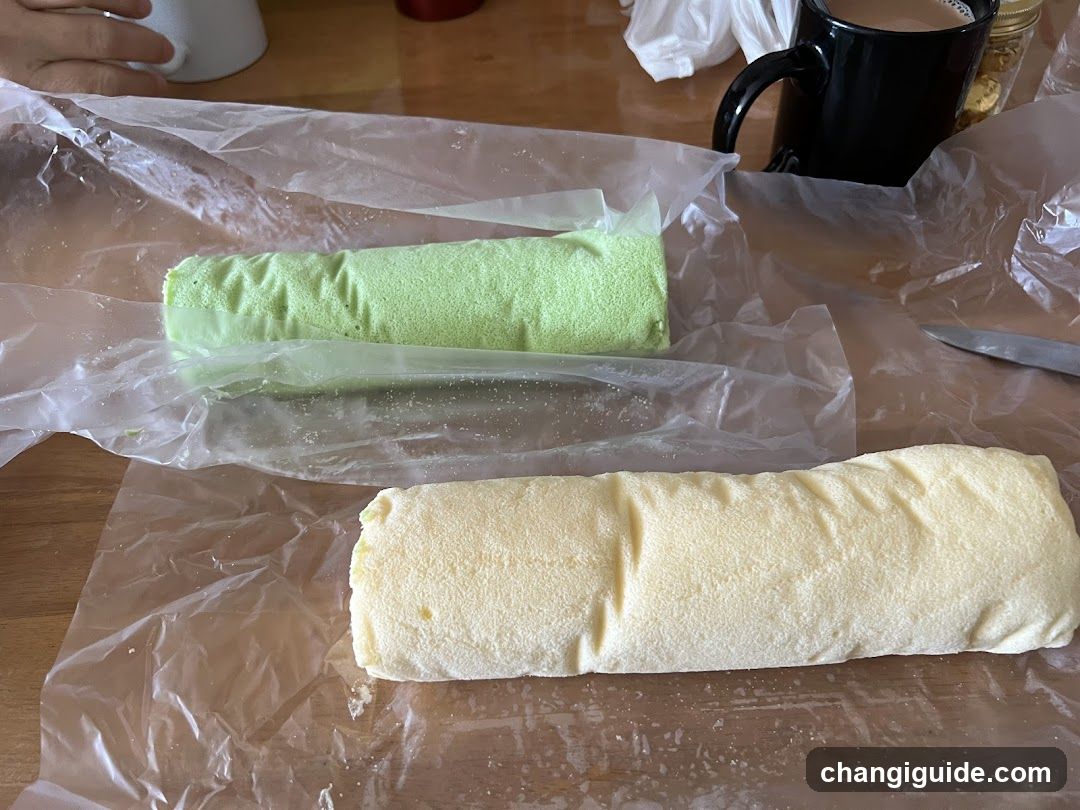 Roll Cake on Table