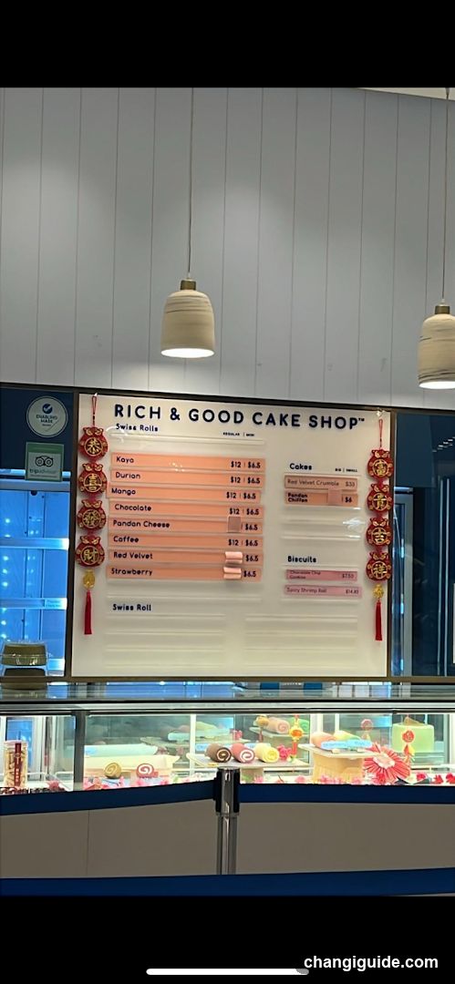 Rich & Good Cake Shop Menu Board