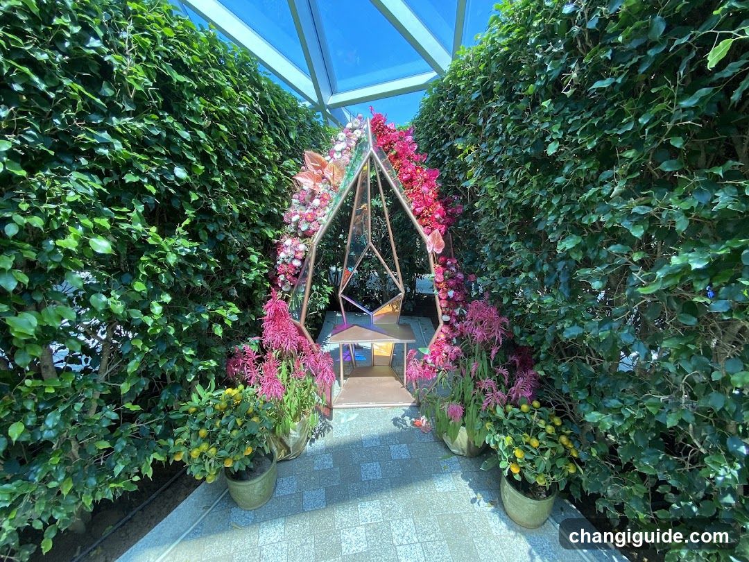 Floral Archway in Garden Setting